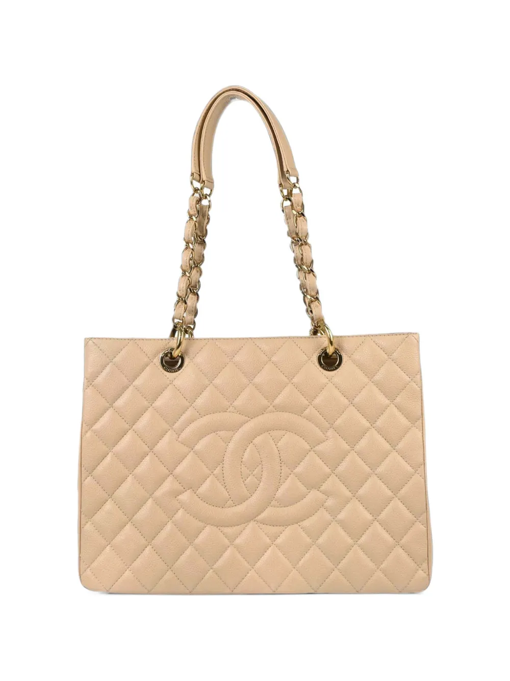 CHANEL Pre-Owned Caviar quilted leather tote bag - Tons neutres