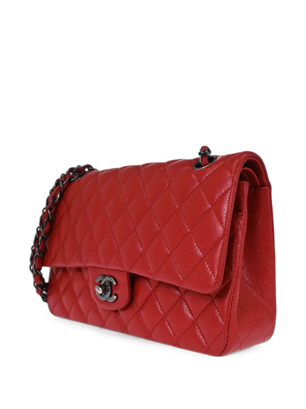 CHANEL Pre-Owned 2015-2016 medium Classic Double Flap schoudertas Rood