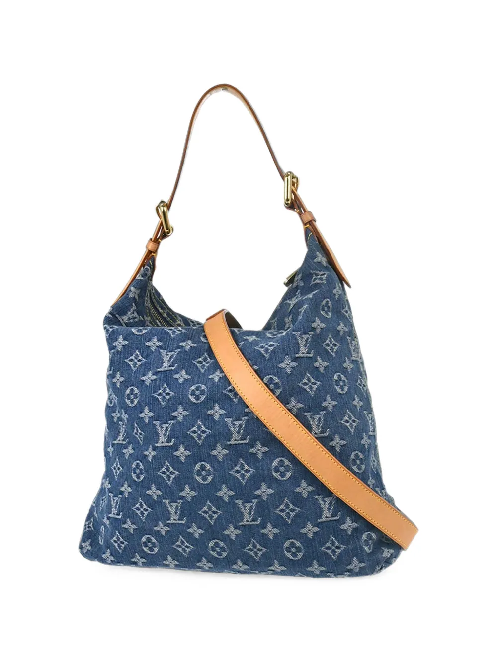 Louis Vuitton Pre-Owned Monogram denim Baggy schoudertas Blauw