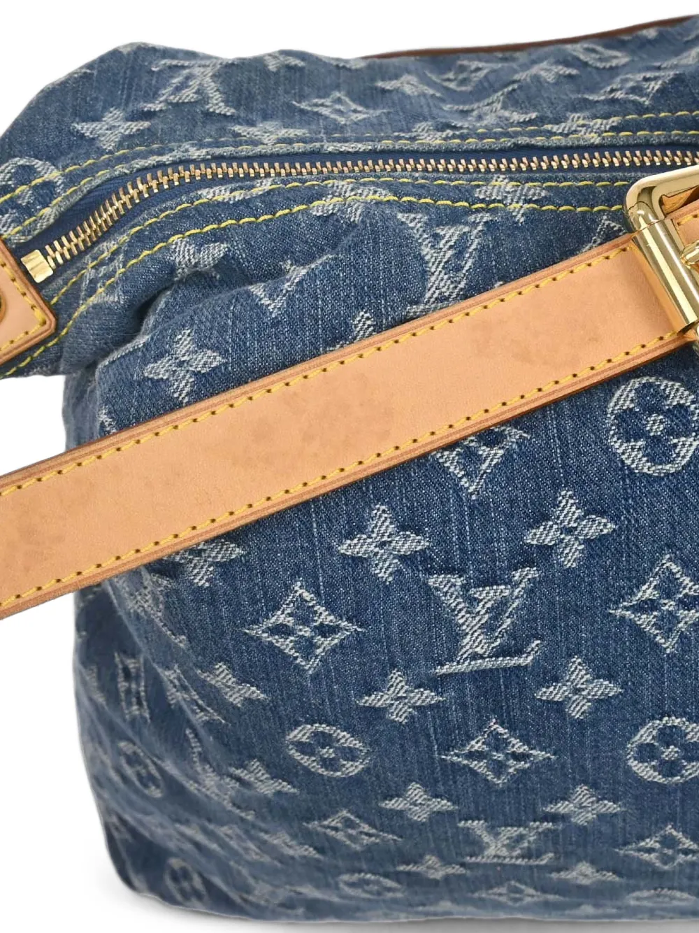 Louis Vuitton Pre-Owned Monogram denim Baggy schoudertas Blauw
