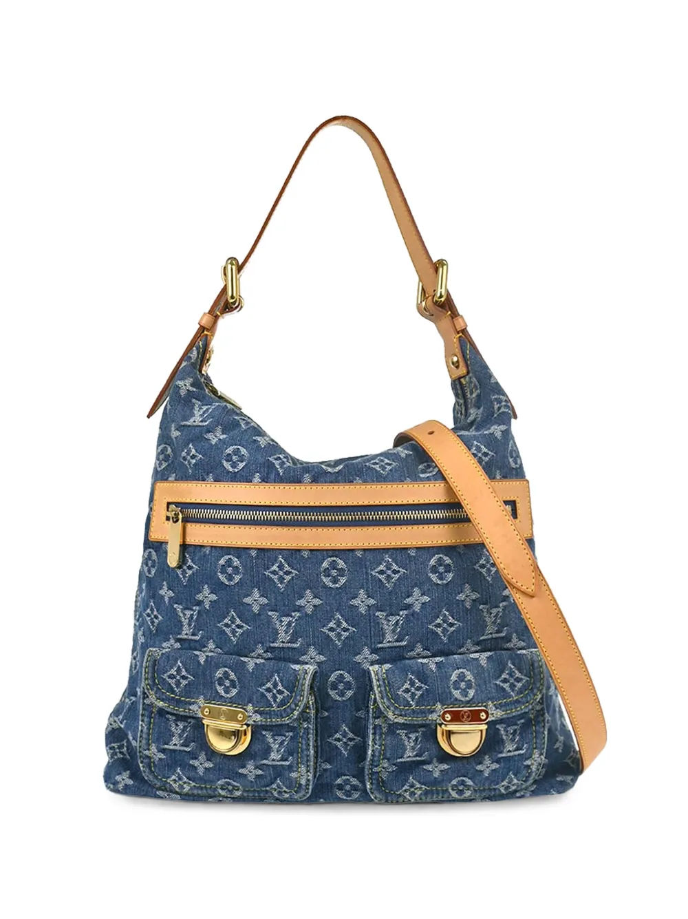 Louis Vuitton Pre-Owned Monogram denim baggy shoulder bag - Blue