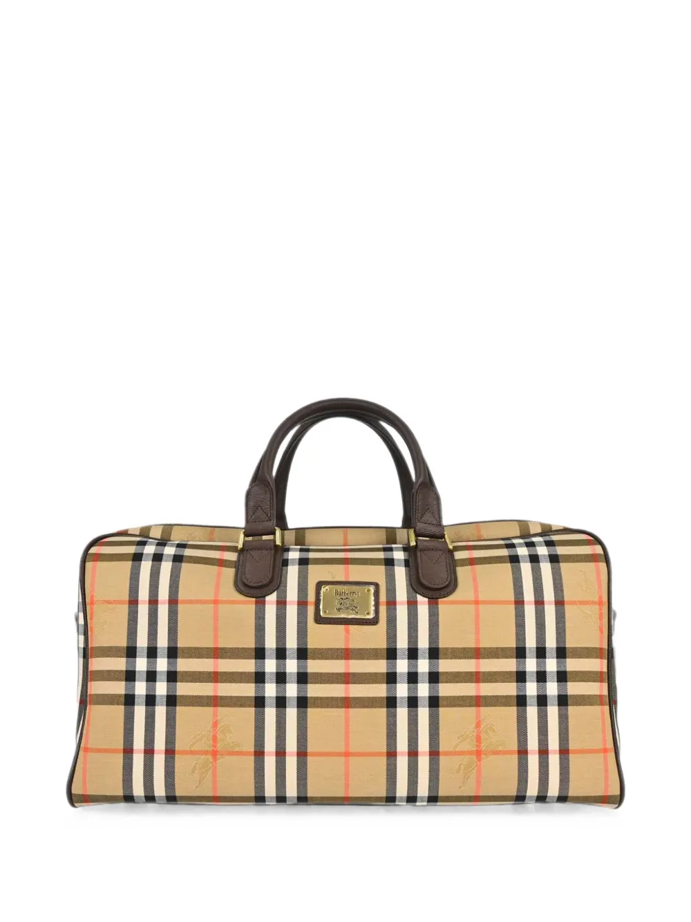 Burberry Pre-Owned Haymarket Check duffle bag - Nude