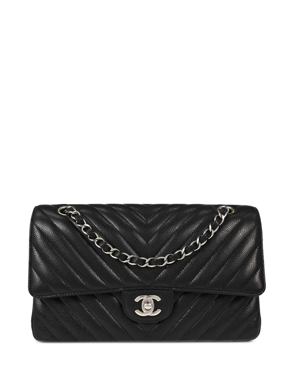 CHANEL Pre-Owned 2018-2019 medium Classic Double Flap shoulder bag - Black