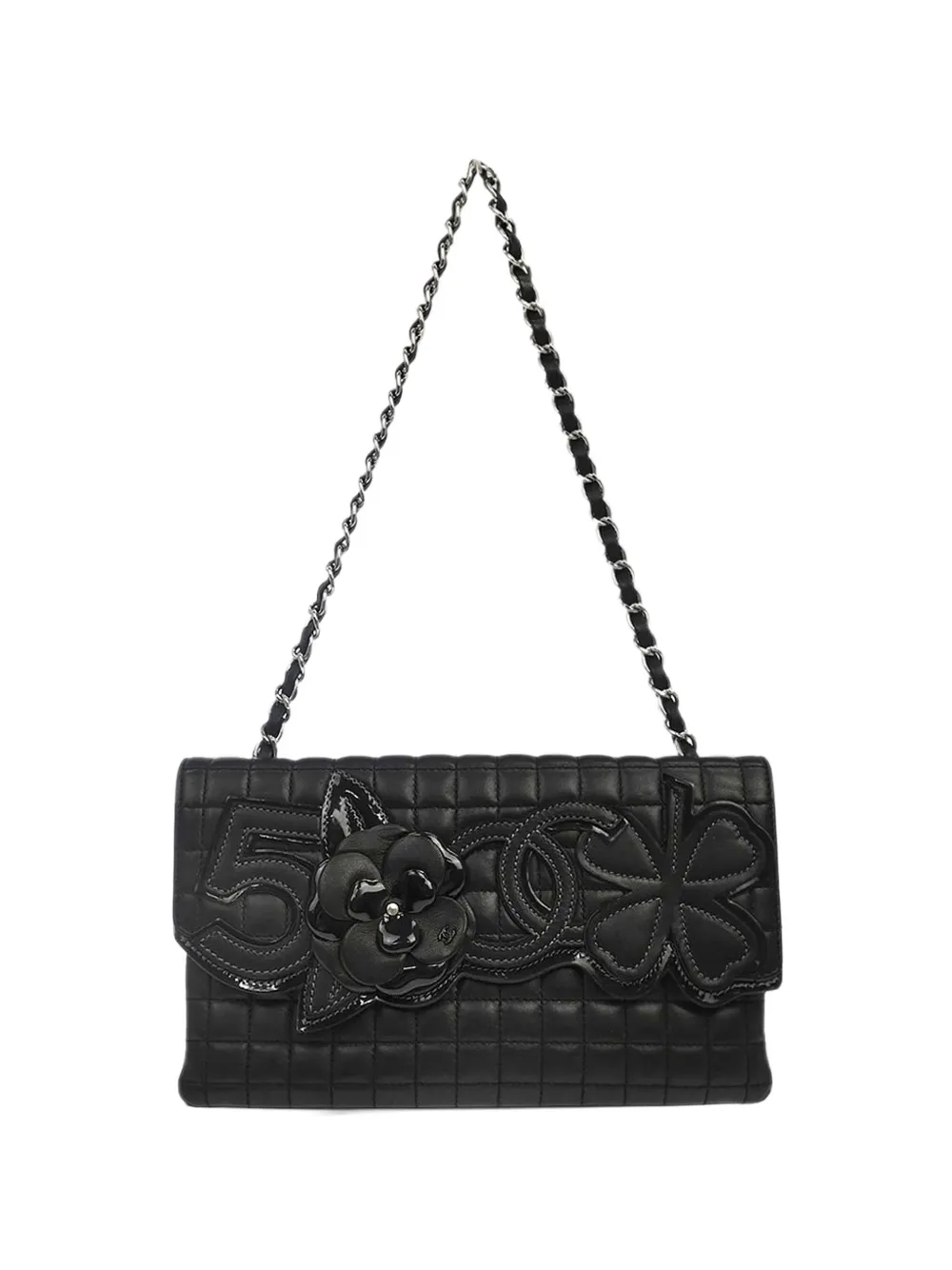 CHANEL Pre-Owned 2005-2006 Choco Bar Camellia shoulder bag - Nero