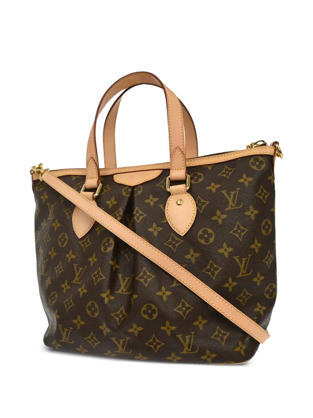Louis Vuitton Pre-Owned PM Palermo Monogram canvas shopper met logobedel Bruin