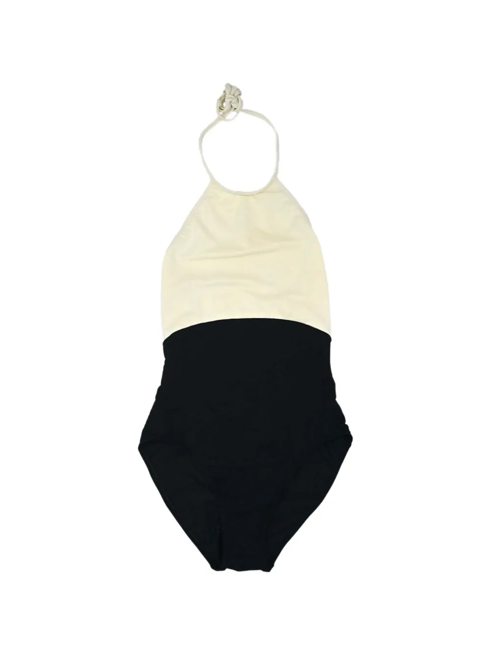 CHANEL Pre-Owned maillot de bain bicolore dos nu - Blanc CHANEL Pre-Owned maillot de bain bicolore dos nu - Blanc