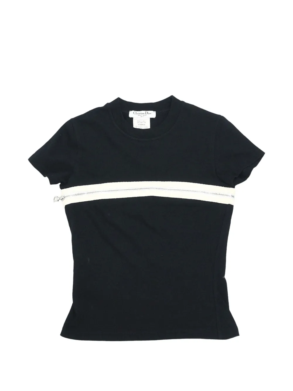 Christian Dior Pre-Owned 2001 zip-detail short-sleeve T-shirt - Schwarz