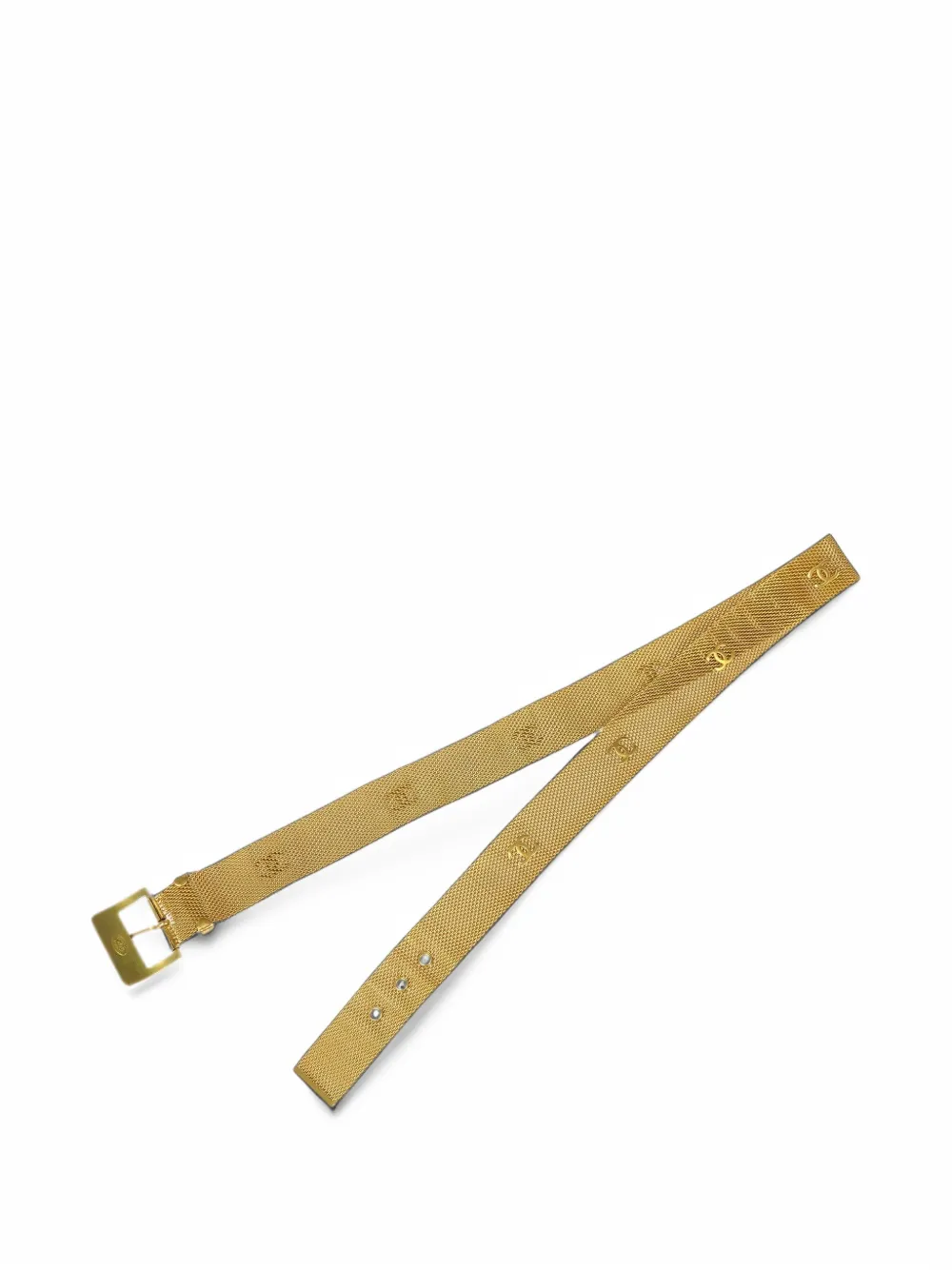 CHANEL Pre-Owned mesh Interlocking C belt - Oro