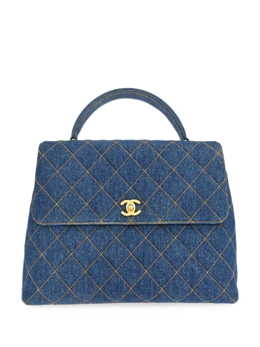 CHANEL Pre-Owned 1996-1997 Kelly quilted tote bag - Blue