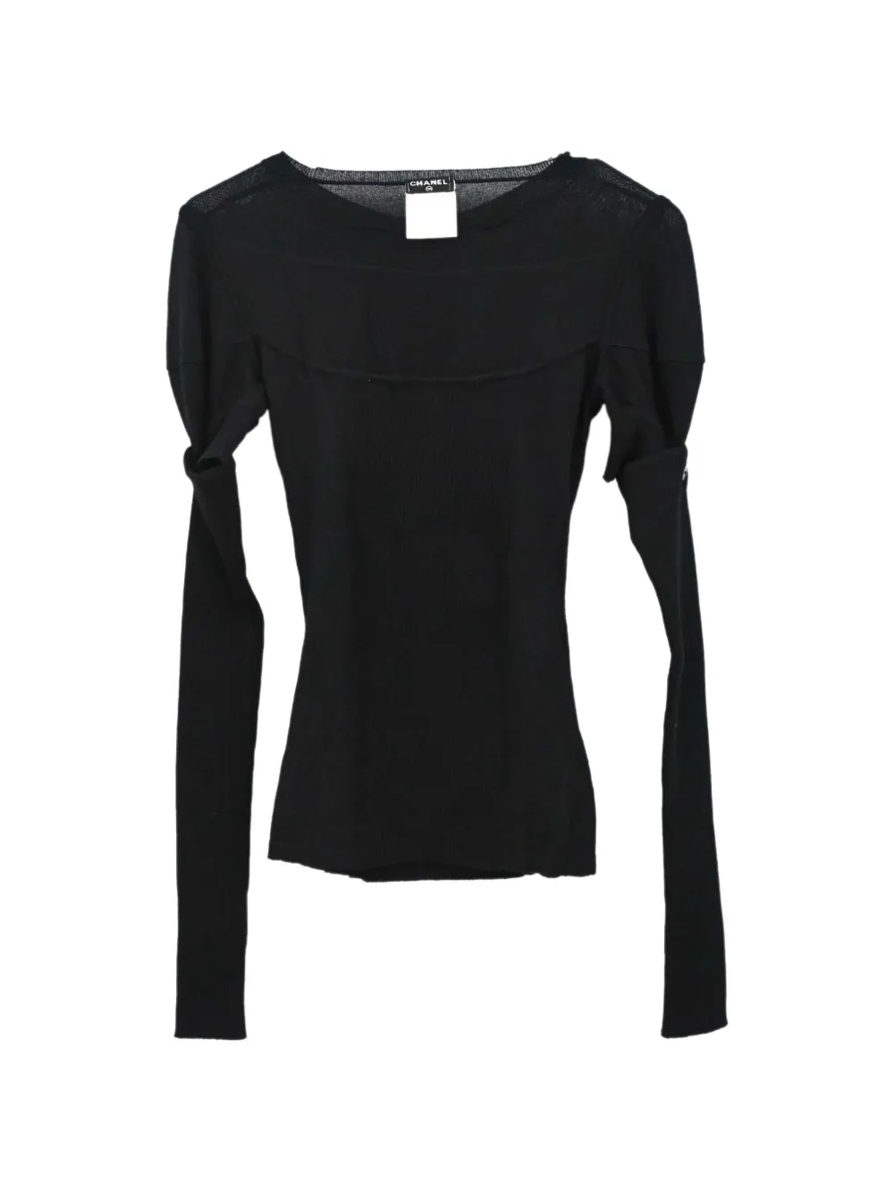 CHANEL Pre-Owned 2008 removable-sleeve top - Black