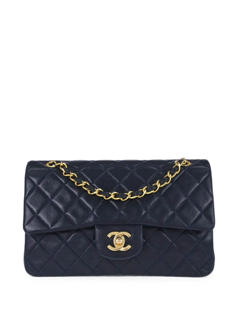CHANEL Pre-Owned 1989-1991 small Double Flap shoulder bag - Blu