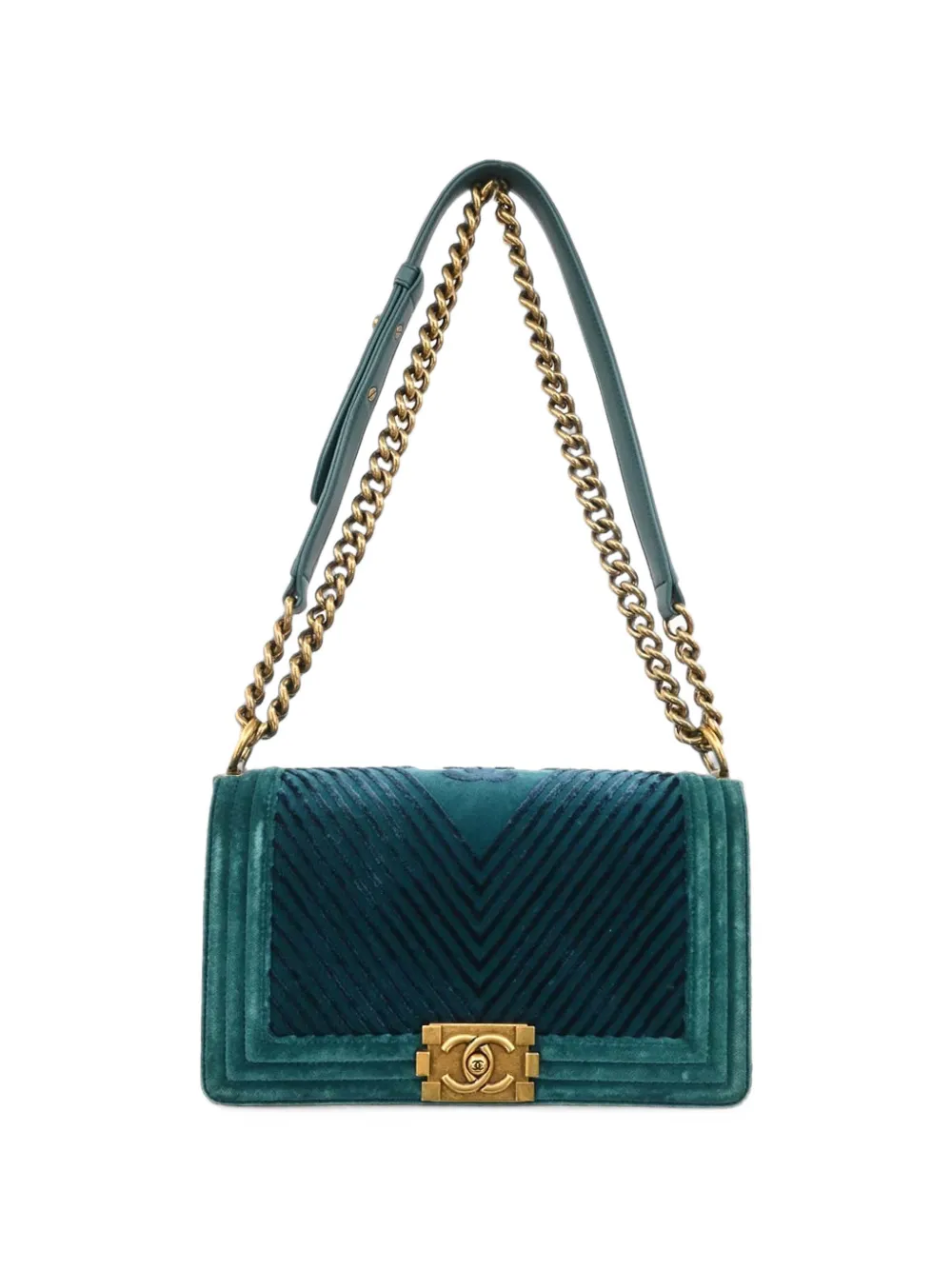 CHANEL Pre-Owned 2017-2018 medium Boy Chanel shoulder bag - Verde