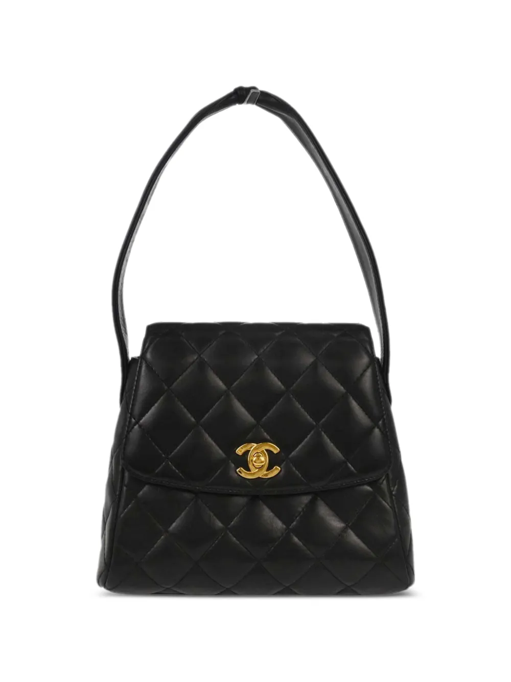 CHANEL Pre-Owned 1996-1997 CC-logo quilted shoulder bag - Black