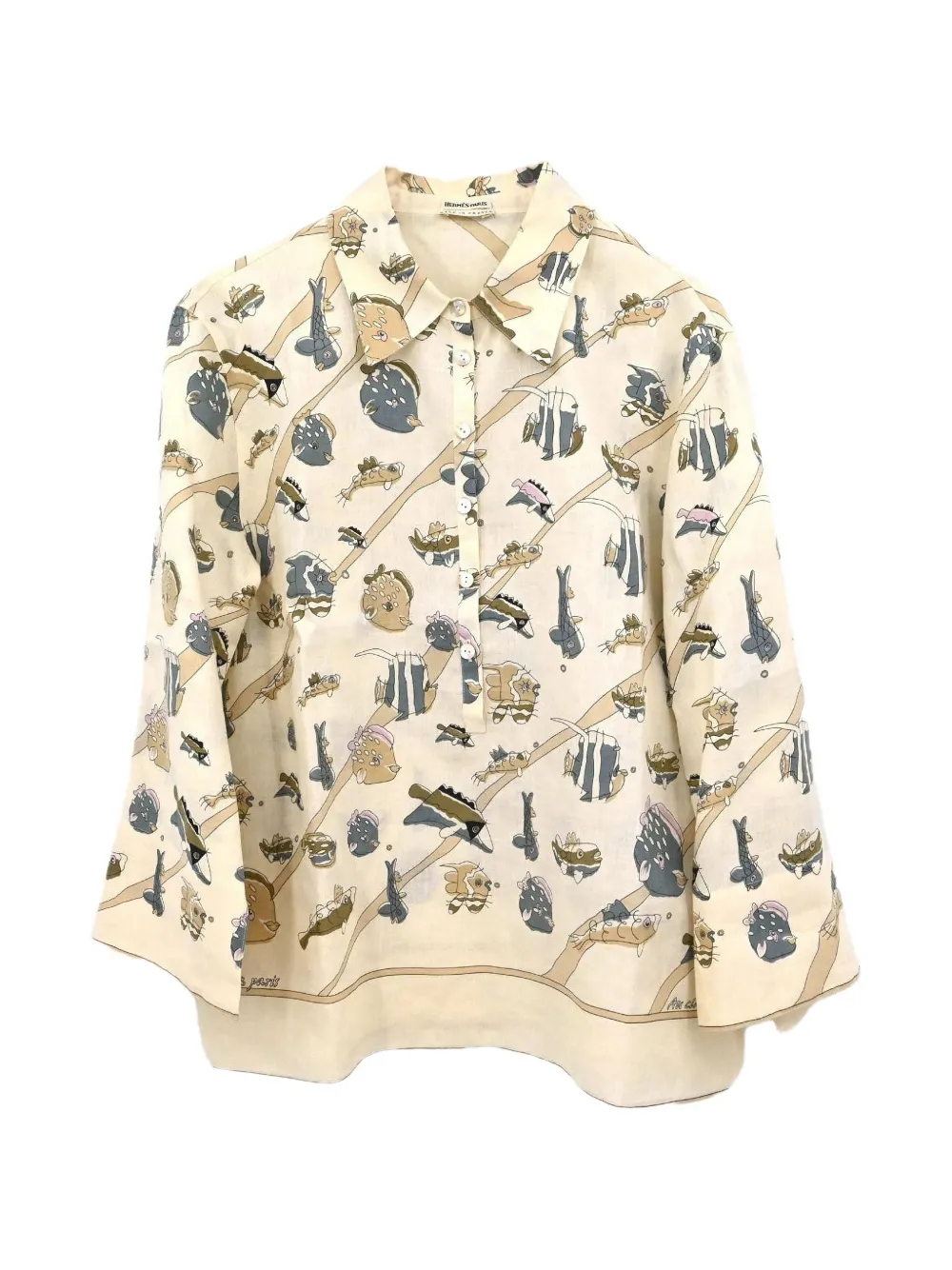 Hermès Pre-Owned Au Clair de la Mer shirt - Nude