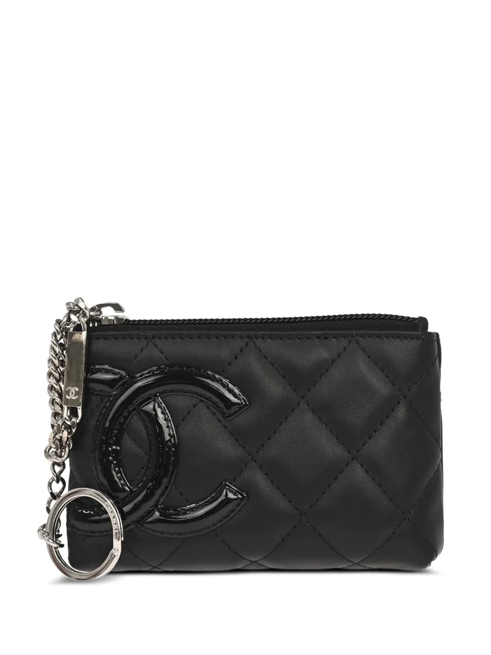 CHANEL Pre-Owned 2012 Cambon quilted leather coin purse - Schwarz