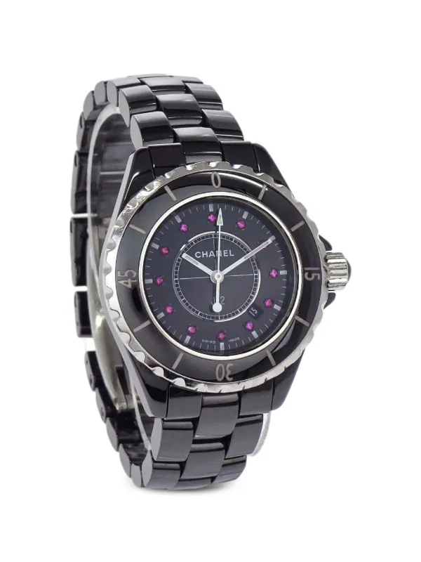 Chanel Pre-owned J12 Ruby 33mm Watch in Black