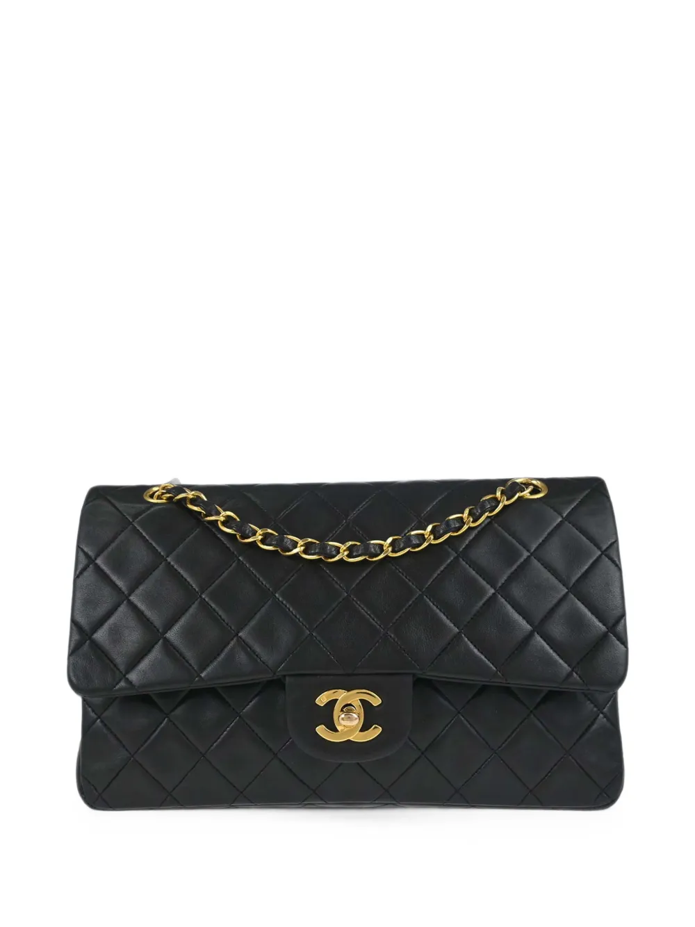 CHANEL Pre-Owned 1991-1994 Double Flap quilted shoulder bag - Black