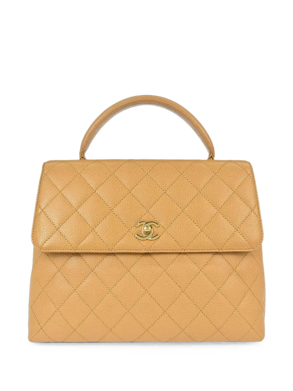 CHANEL Pre-Owned 2003-2004 Kelly quilted tote bag - Neutrals