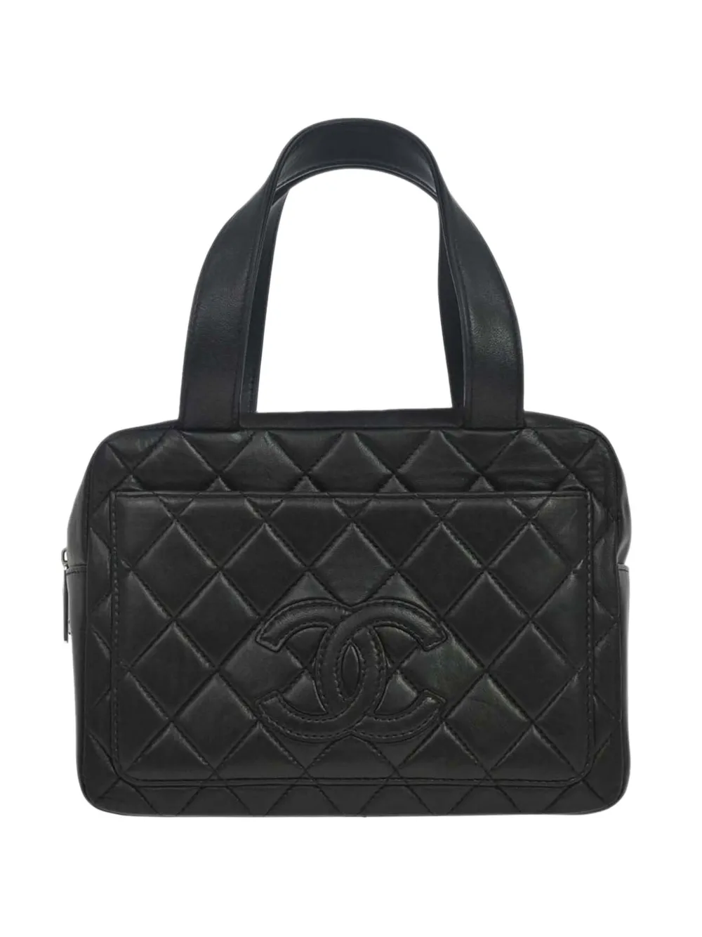 CHANEL Pre-Owned 2000-2002 quilted CC handbag - Schwarz