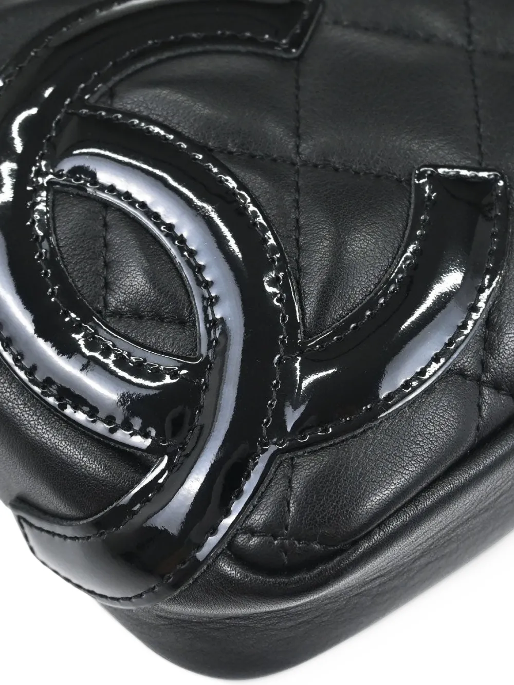 CHANEL Pre-Owned Cambon Ligne gewatteerde schoudertas Zwart