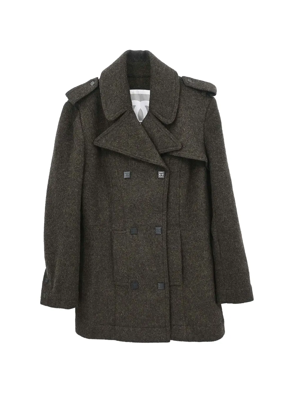 CHANEL Pre-Owned 2005 Sport Line double-breasted coat - Grigio