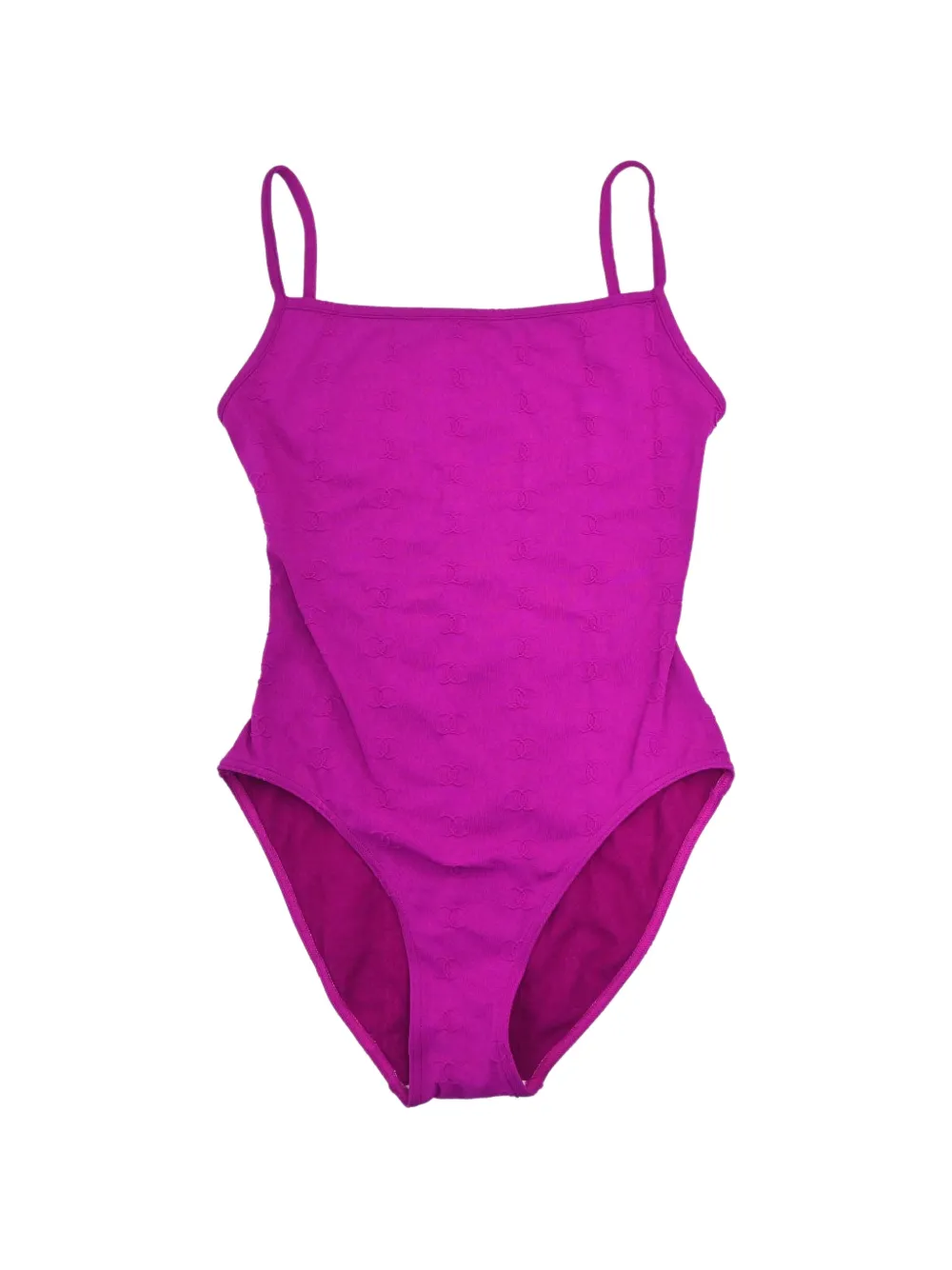 CHANEL Pre-Owned 1997 logo-jacquard swimsuit - Rosa