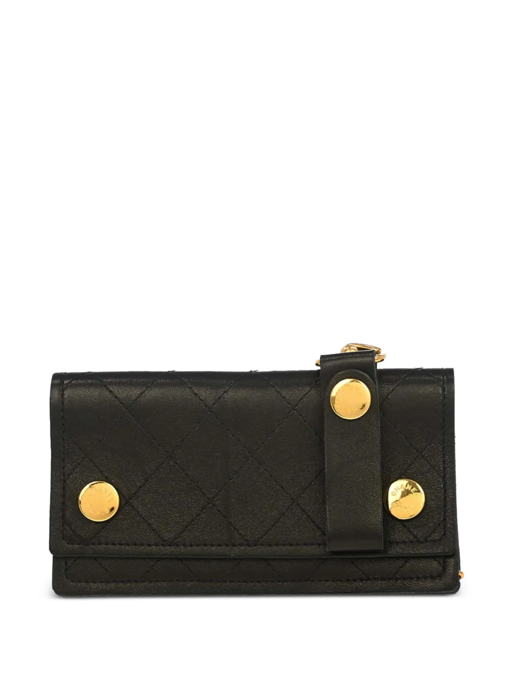 CHANEL Pre-Owned 1991-1994 leather chain wallet - Nero