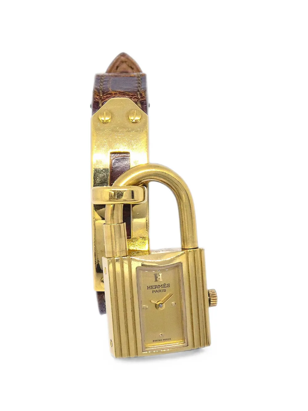 Hermès Pre-Owned Kelly padlock 19cm watch - Or Hermès Pre-Owned Kelly padlock 19cm watch - Or