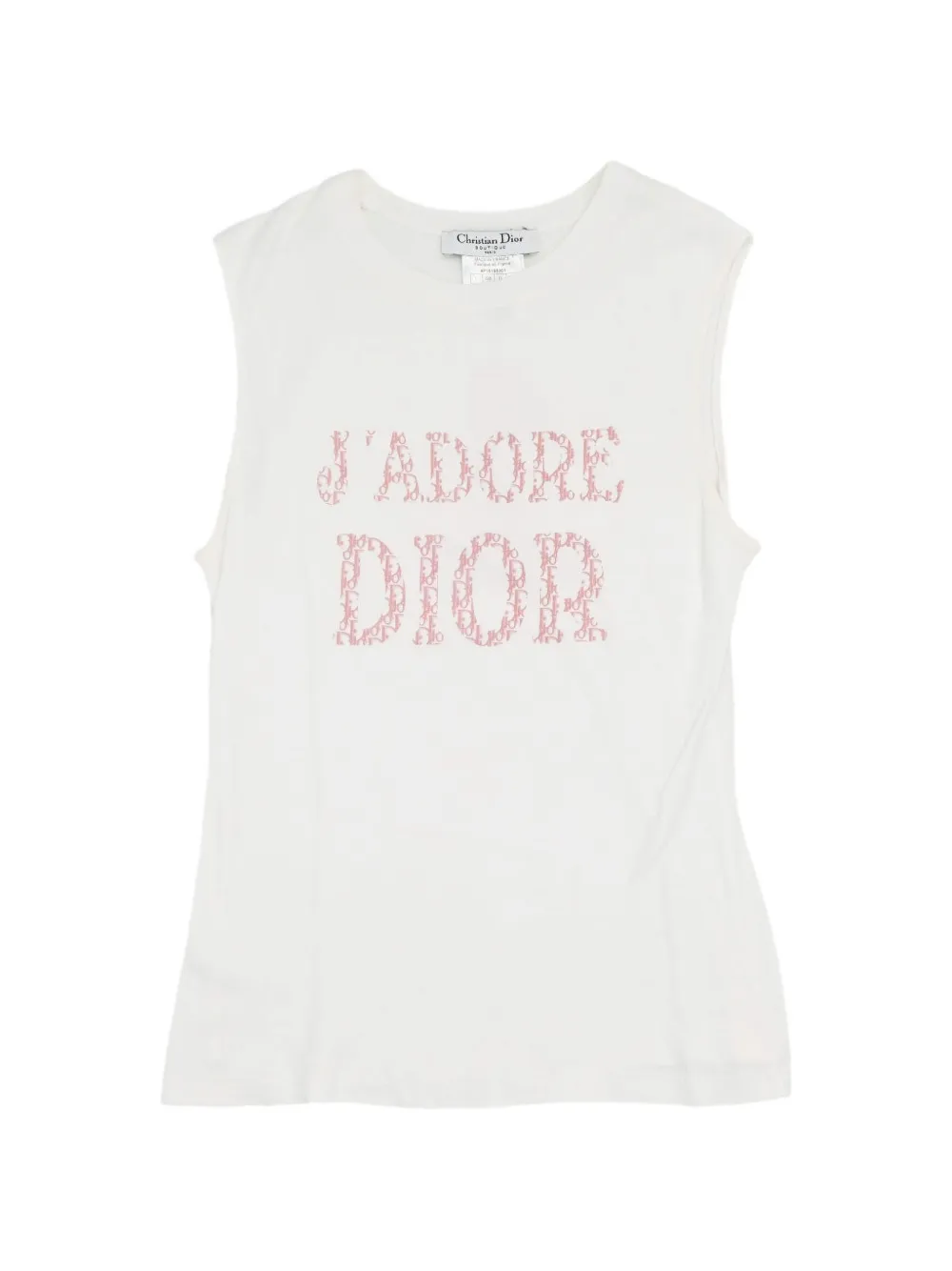 Christian Dior Pre-Owned Trotter slogan-print tank top - Weiß
