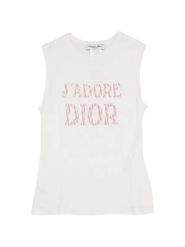 Christian Dior Pre-Owned トロッター スローガン タンクトップ