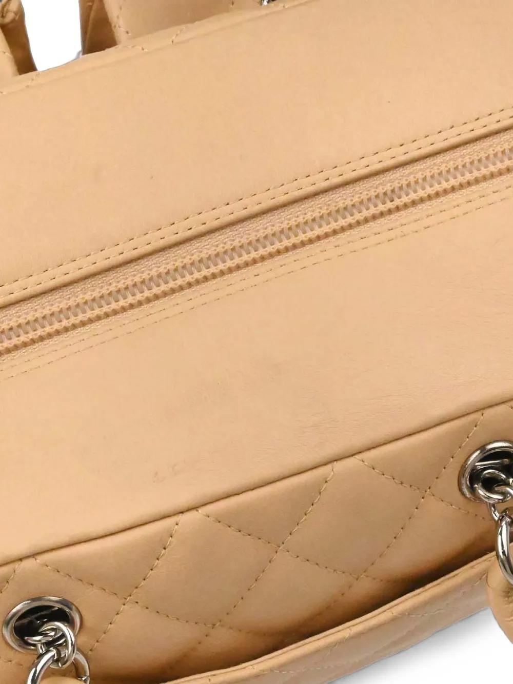 CHANEL Pre-Owned 2005-2006 Cambon Ligne Reporter schoudertas Beige