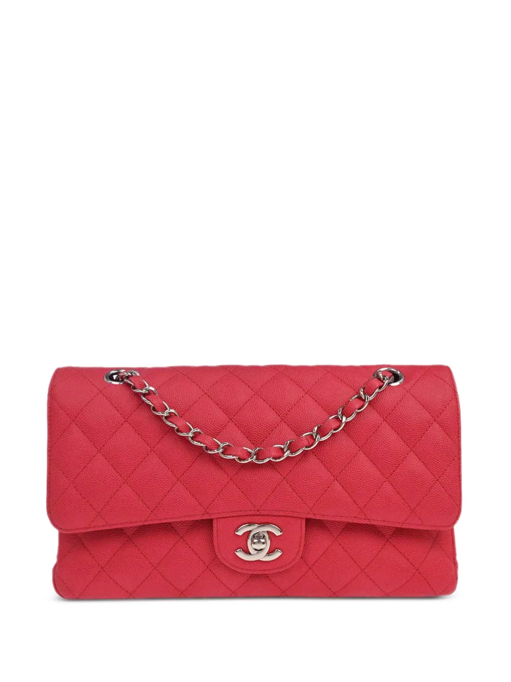 CHANEL Pre-Owned 2018 Classic quilted medium shoulder bag - Rosso