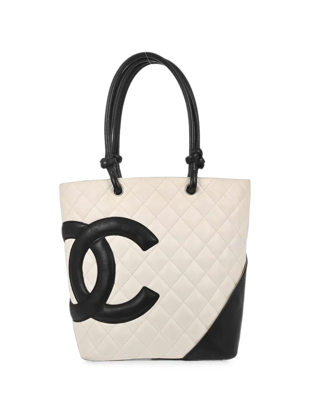 CHANEL Pre-Owned 2003-2004 Cambon Ligne quilted tote bag - Blanc