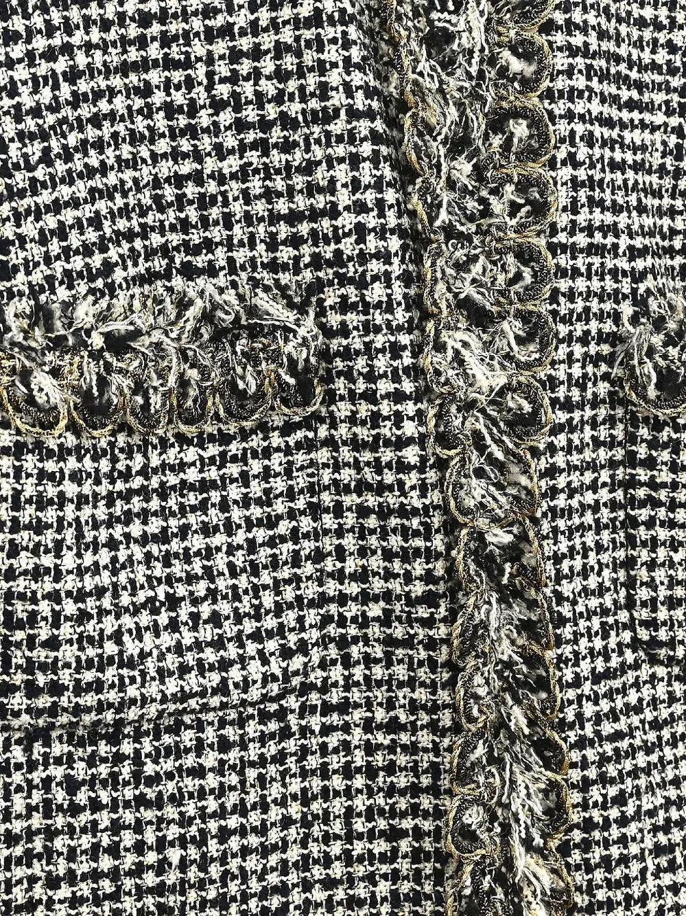 CHANEL ツイード　ジャケット　ノーカラー CHANEL Pre-Owned ノーカラー ツイードジャケット | ブラック
