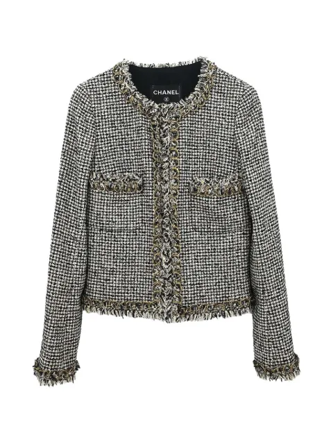 CHANEL Pre-Owned collarless tweed jacket
