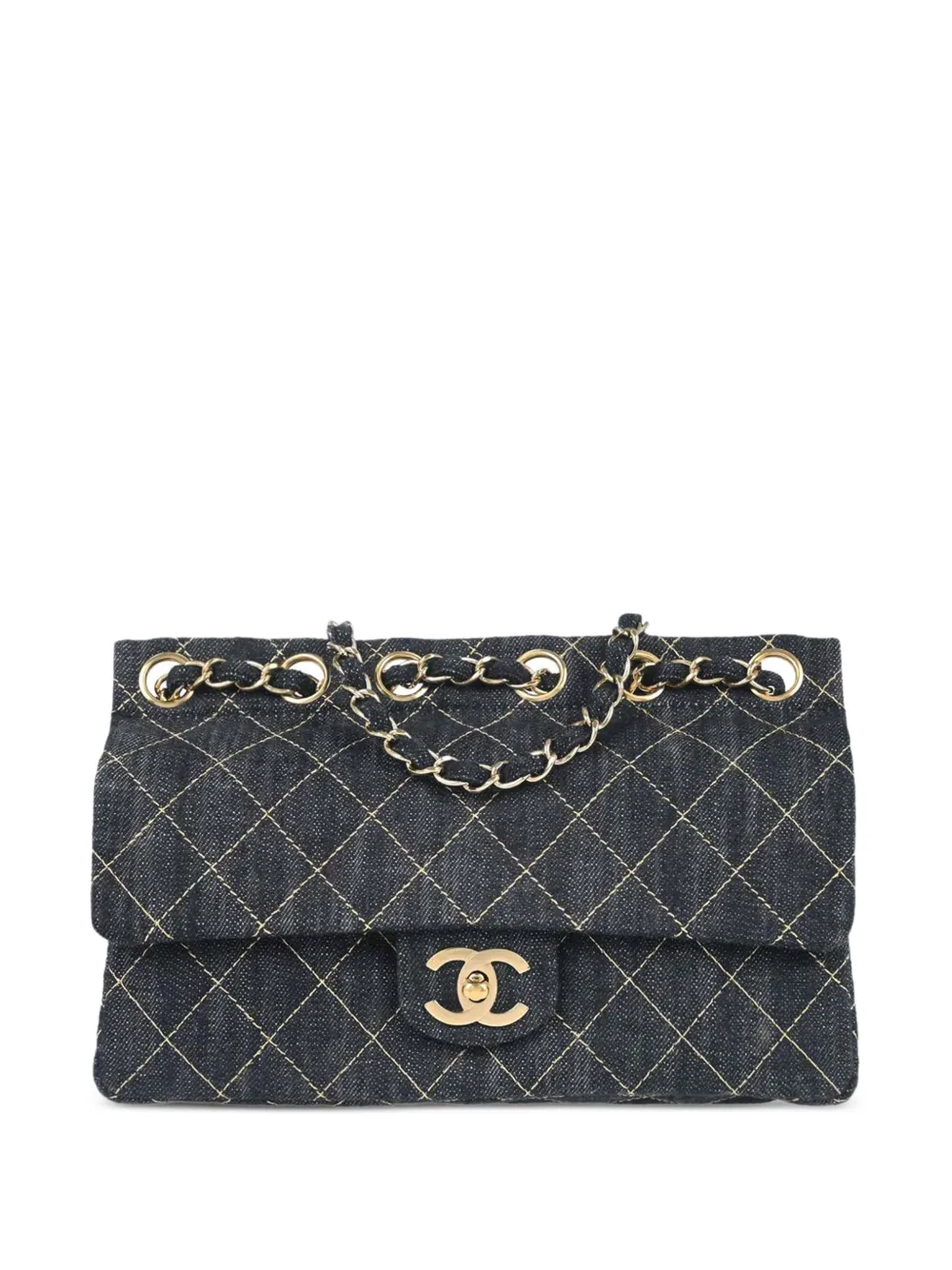 CHANEL Pre-Owned 2005-2006 Sparkling Denim Single Flap shoulder bag - Blau