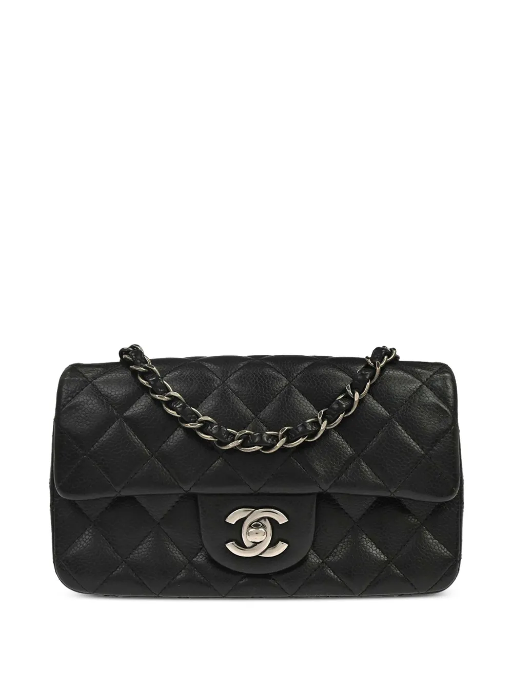 CHANEL Pre-Owned 2015-2016 mini Classic Single Flap crossbody bag - Black