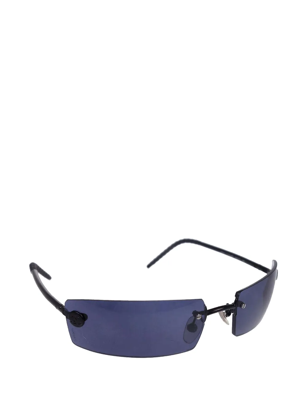 CHANEL Pre-Owned rectangle-frame sunglasses - Noir CHANEL Pre-Owned rectangle-frame sunglasses - Noir