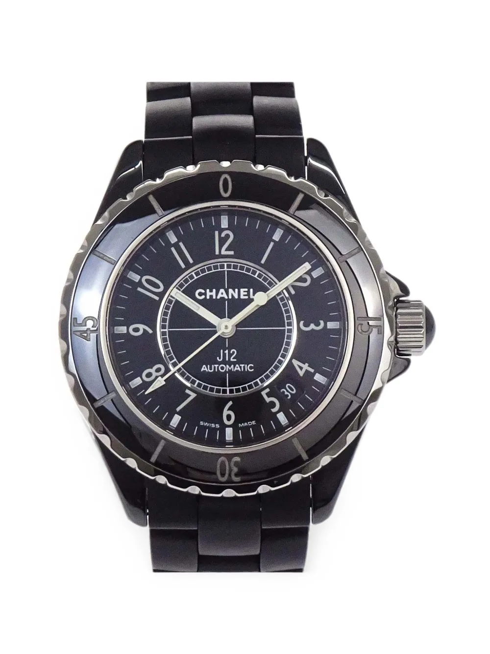 Chanel Pre-owned J12 39mm Ceramic Watch in Black