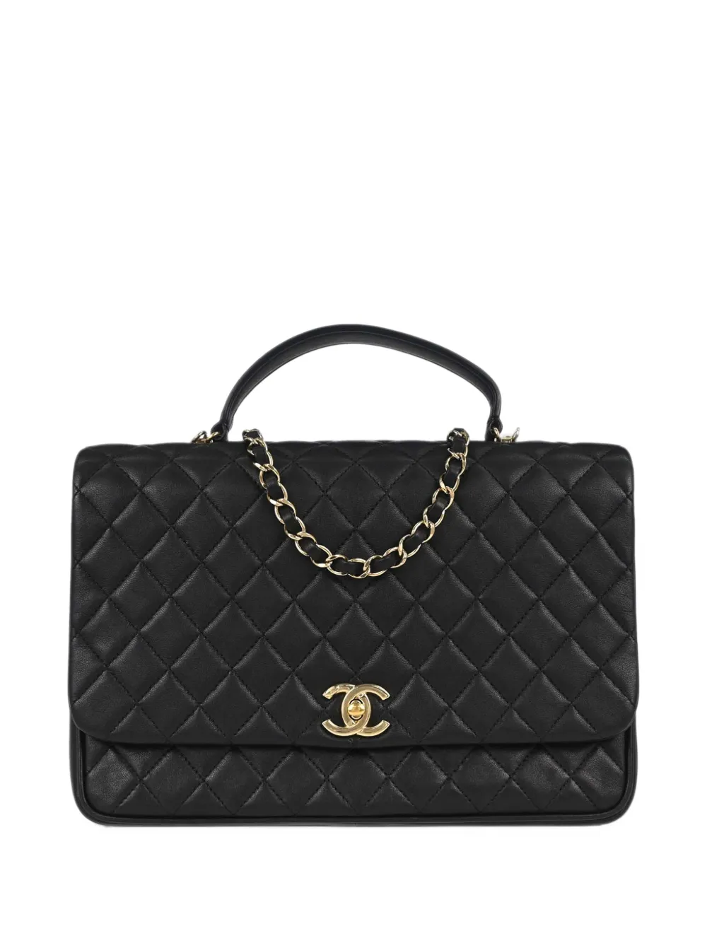 CHANEL Pre-Owned 2018 quilted top-handle shoulder bag - Nero