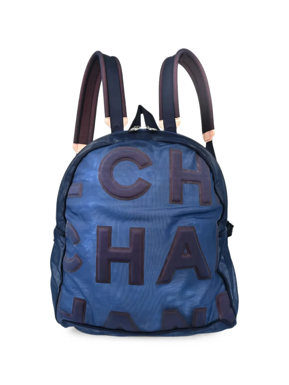 CHANEL Pre-Owned 2019 Doudoune logo backpack - Blue