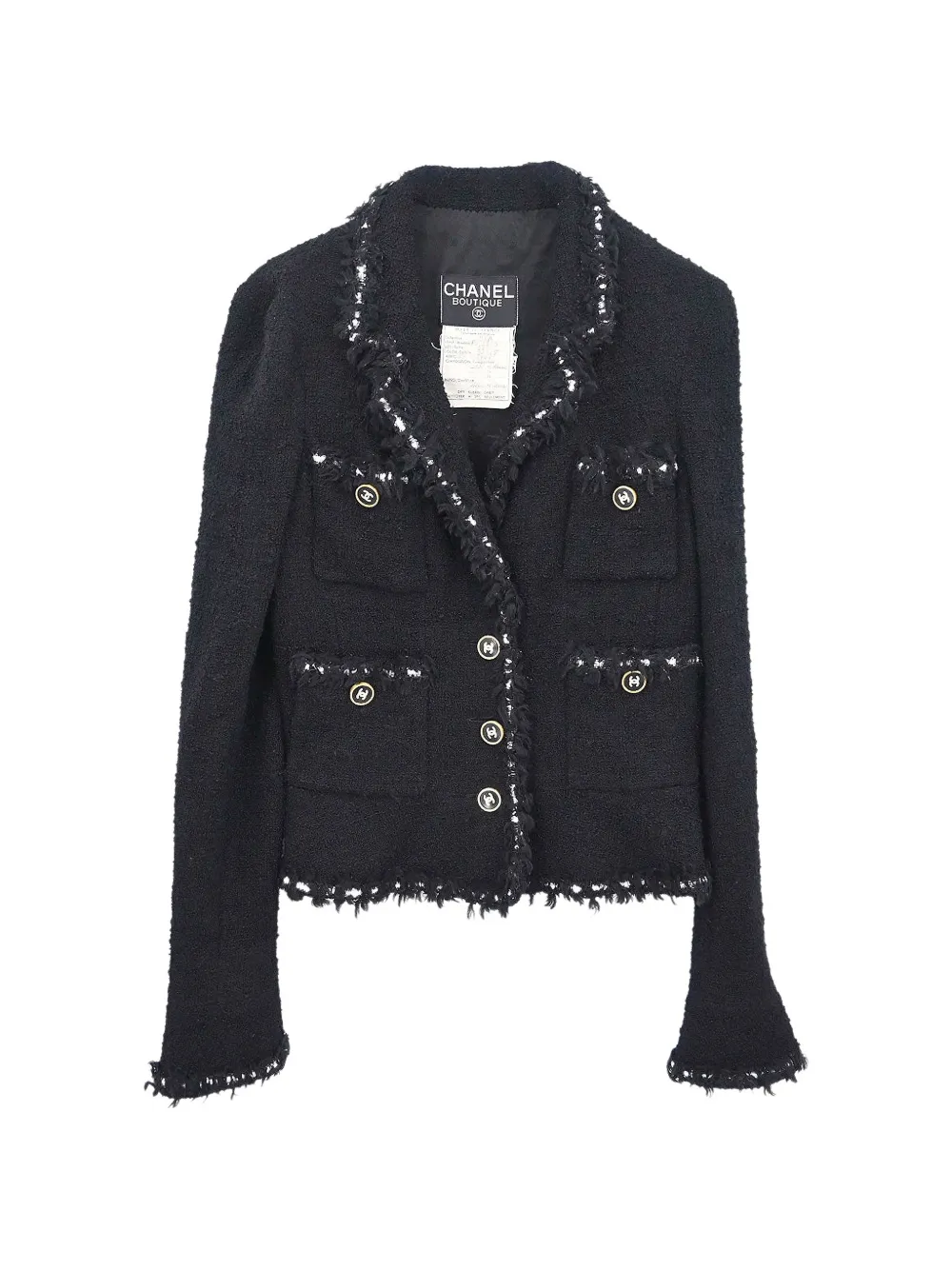 CHANEL Pre-Owned 1994 CC-buttons long-sleeve jacket - Noir CHANEL Pre-Owned 1994 CC-buttons long-sleeve jacket - Noir