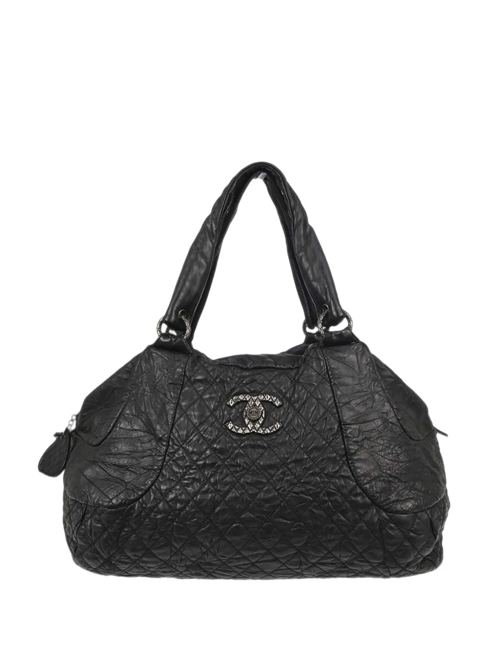 CHANEL Pre-Owned 2009-2010 Coco Rider Bowling tote bag - Nero