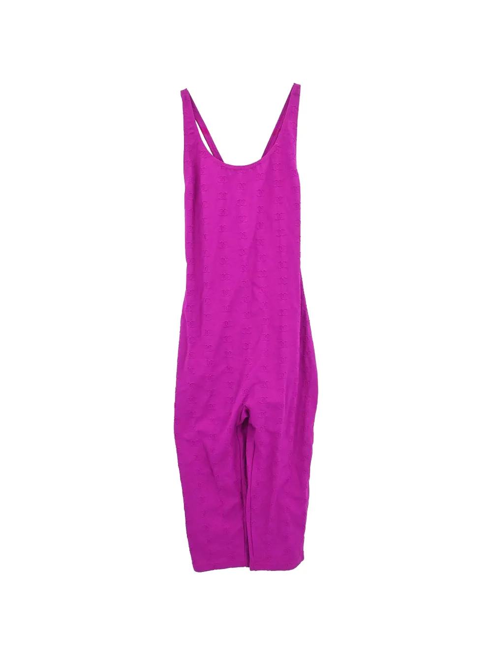 CHANEL Pre-Owned logo-pattern sleeveless jumpsuit - Violet