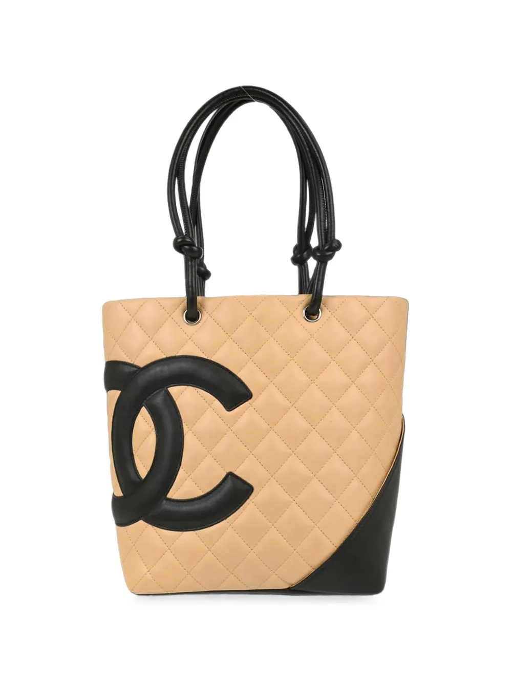 CHANEL Pre-Owned 2005-2006 Cambon Ligne quilted tote bag - Toni neutri
