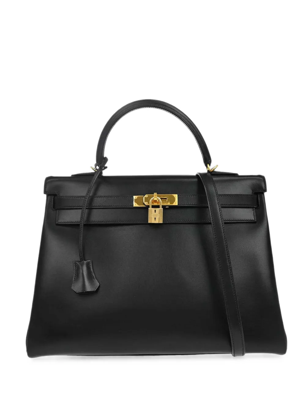 Hermès Pre-Owned 2002 Kelly 35 Retourne tote bag - Noir