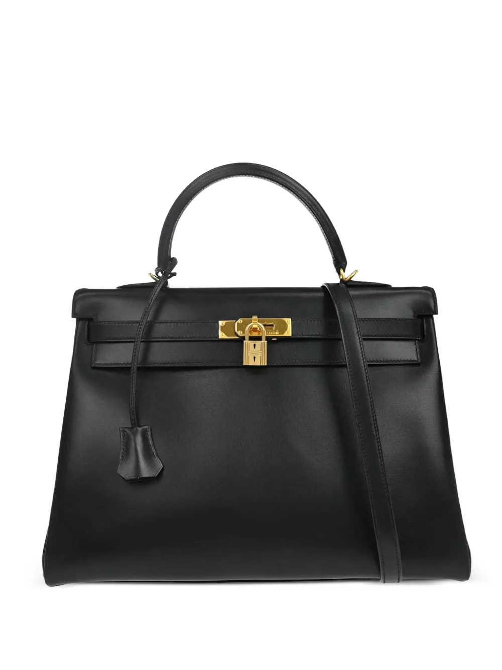 Hermès Pre-Owned 2002 Kelly 35 Retourne tote bag - Schwarz