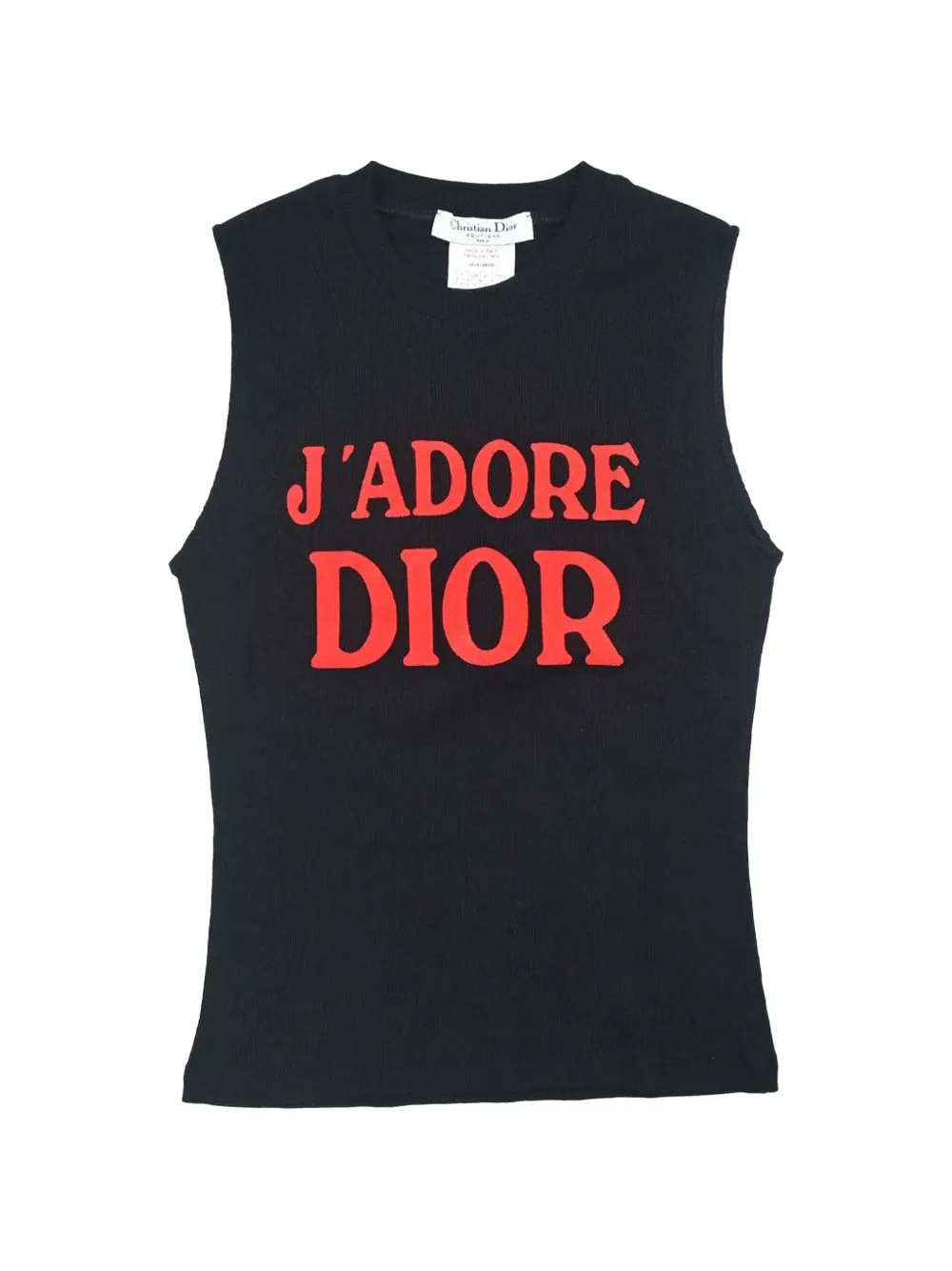 Christian Dior Pre-Owned J'Adore Dior slogan tank top - Schwarz