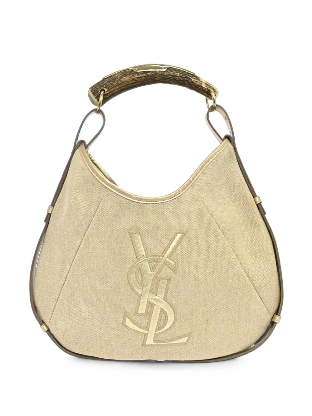 Saint Laurent Pre-Owned Mombasa canvas tote bag - Tons neutres Saint Laurent Pre-Owned Mombasa canvas tote bag - Tons neutres