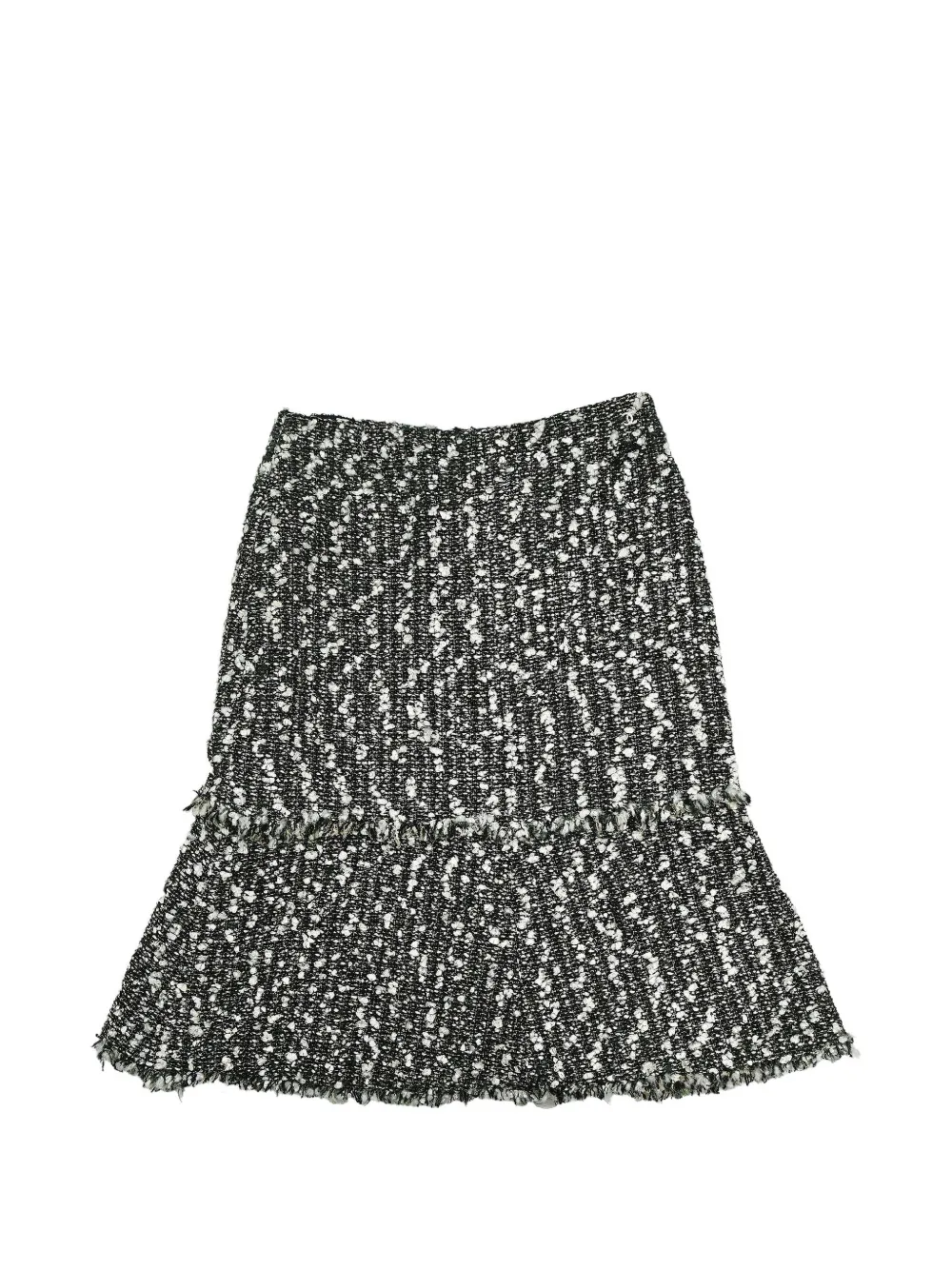 CHANEL Pre-Owned 2004 tweed midi skirt - Vert